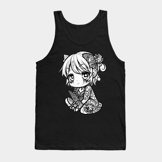 Kawaii Tattoo Tank Top by Jason's Finery